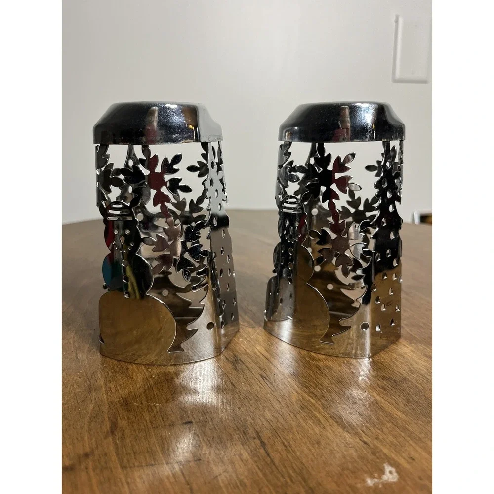 Bath & Body Works Soap Sleeve Holder Silver Snowman-Snowflakes-Xmas‎ Tree